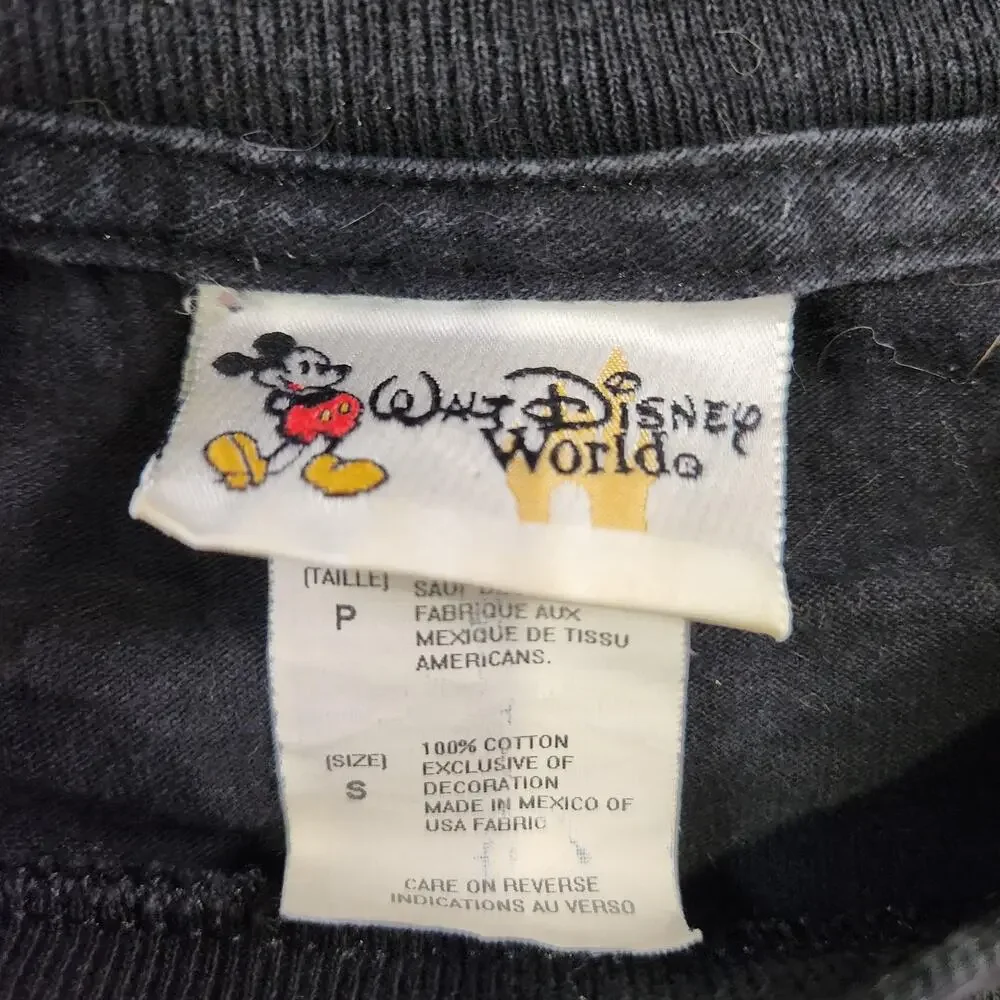 VTG Pirates of the Caribbean Shirt‎ Mens Small Black Dead Man's Chest Disney WDW